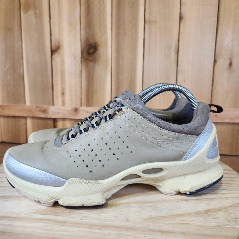 ECCO Biom C Natural Motion Shoes Mens 7.5 41 EU Beige Leather Walking Sneakers